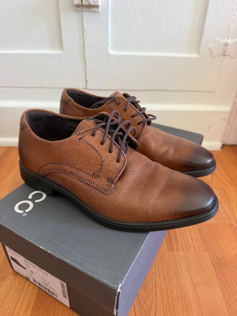 ECCO Melbourne Men's Leather Derby Dress Shoes Size 5